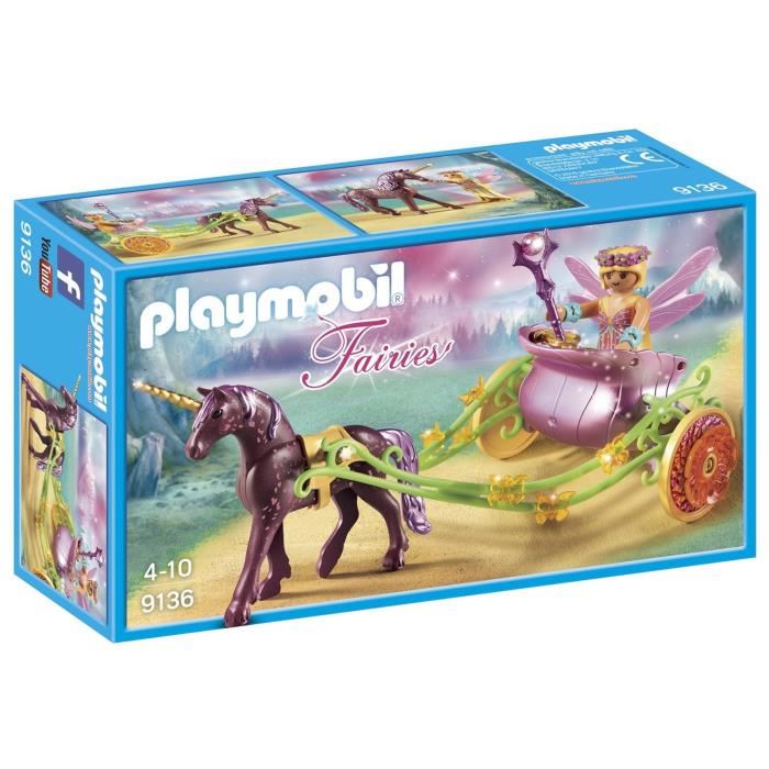 Playmobil 9136 Fairies Fee Avec Carrosse Et Licorne La Foret Enchantee Allemagne 200 G