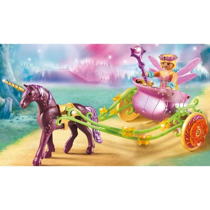 Playmobil 9136 - Fairies - Fee Avec Carrosse Et Licorne - La Foret Enchantee - Allemagne - 200 G