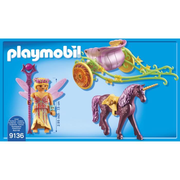 Playmobil 9136 Fairies Fee Avec Carrosse Et Licorne La Foret Enchantee Allemagne 200 G