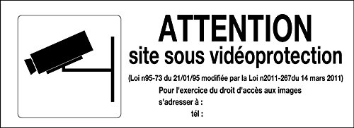novap Panneau Attention site sous videoprotection avec pictogramme - Rigide