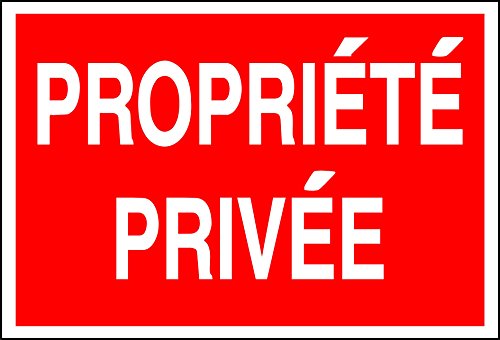 Plaque propriete privee en plastique NOVAP