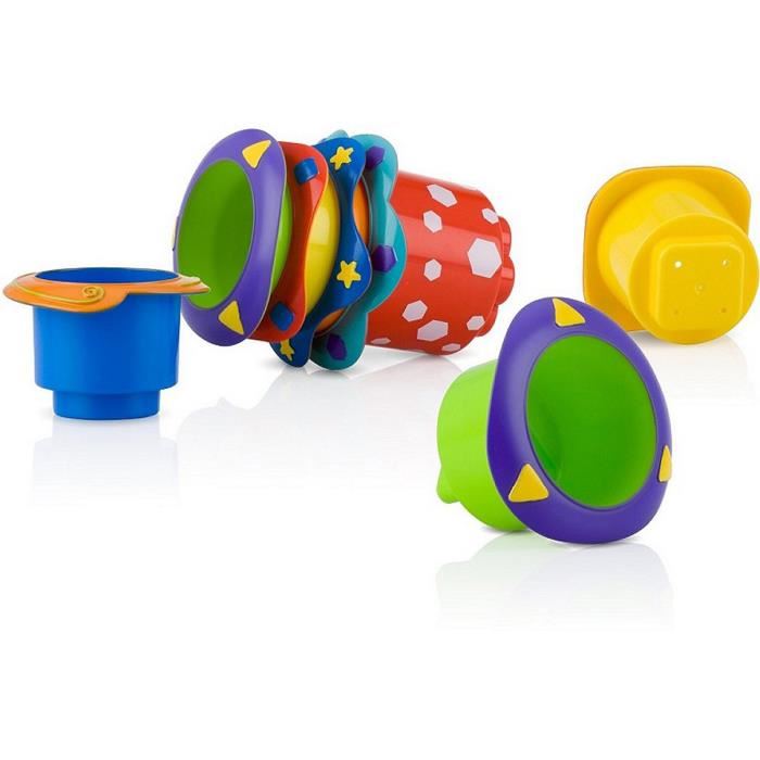 Nuby Jouet De Bain 5 Pots Empilables