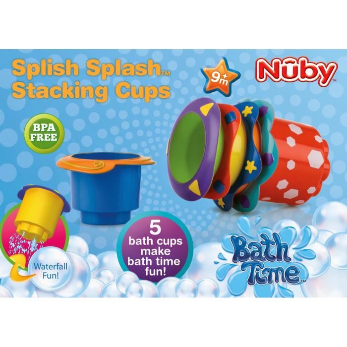 Nuby Jouet De Bain 5 Pots Empilables