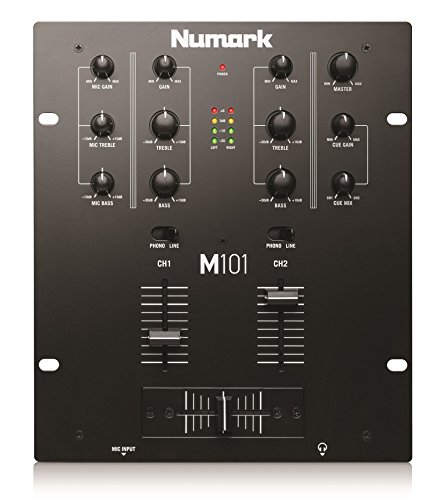 Table De Mixage Dj Numark M101 Black - Mixeur Analogique - 2 Canaux - Robuste - 2 Bandes Eq