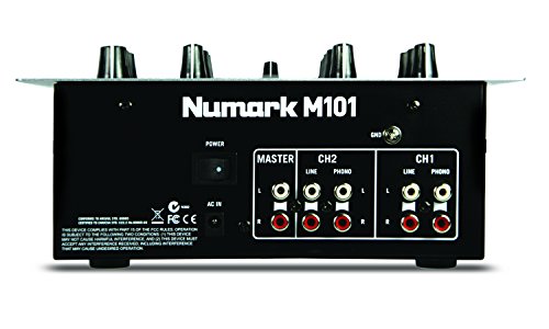 Table De Mixage Dj Numark M101 Black - Mixeur Analogique - 2 Canaux - Robuste - 2 Bandes Eq