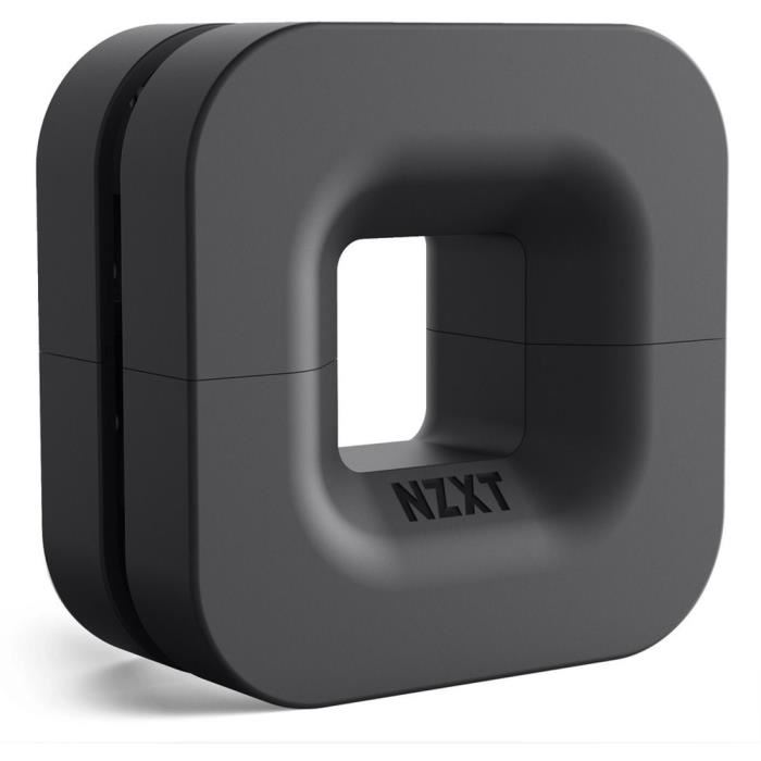 NZXT Support magnetique pour casque et cablage Puck - Silicone, magnets - 85 x 85 x 40mm - Noir