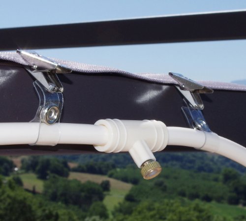 Brumisateur De Terrasse Haute Performance Ofresh - 6m - 6 Buses Laiton - Blanc - Garantie 2 Ans