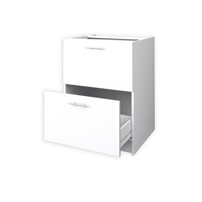 Obi Meuble Casserolier L 60 Cm - Blanc Mat