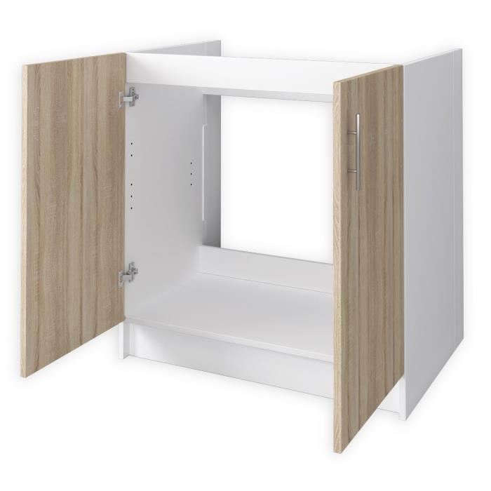 Obi Meuble Sous-evier L 80 Cm - Decor Chene Clair