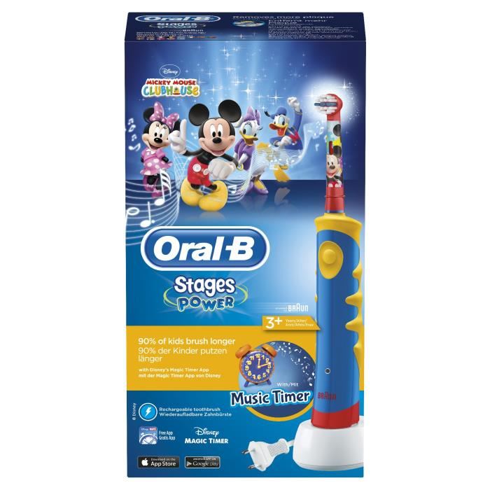 Braun Brosse A Dents - Stages Power Kids Mickey - D10513k