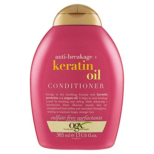 Ogx Apres Shampooing Huile De Keratine - Cheveux Abîmes & Cassants - 385 Ml - Flacon 385 Ml