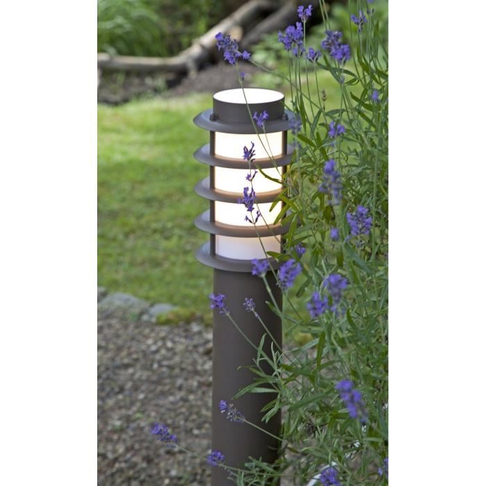 Borne Dexterieur Led H51cm Oskar - Brilliant - Marron Rouille - Design Contemporain
