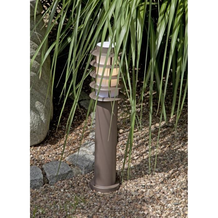 Borne Dexterieur Led H51cm Oskar - Brilliant - Marron Rouille - Design Contemporain