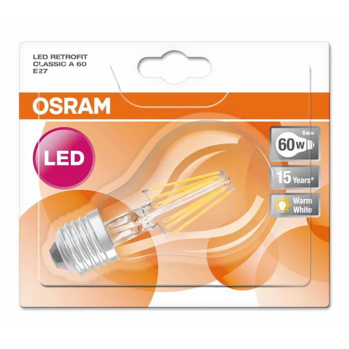 Ampoule Led Standard E27 6 Watt Eq 60 Watt Retrofit Osram
