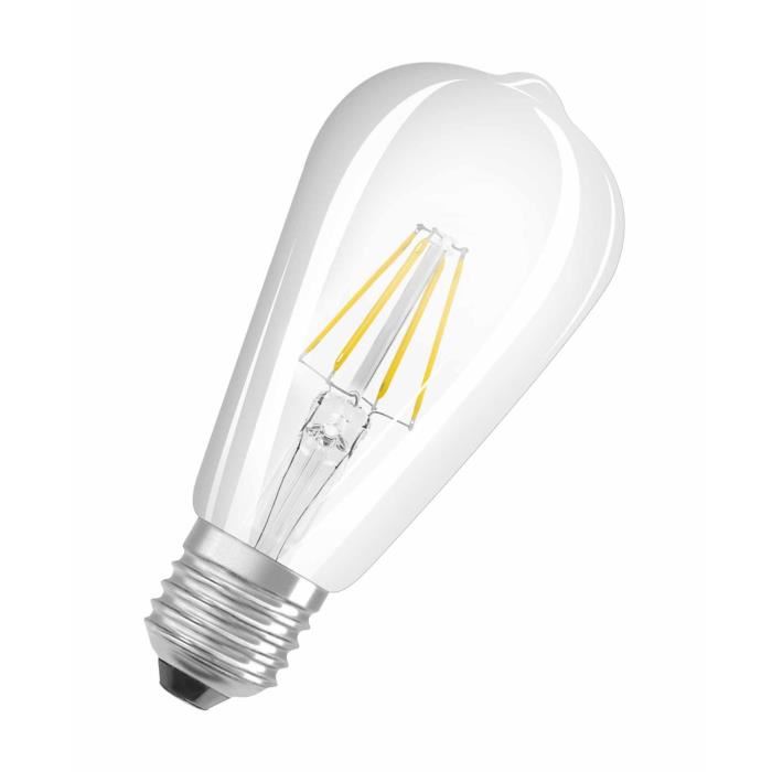 OSRAM Ampoule filament LED E27 6 W equivalent a 60 W blanc chaud