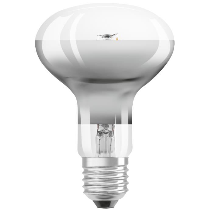 Ampoule Led E27 R80 Verre Clair Dimmable 7 Watt Eq 60 Watt Blanc Chaud