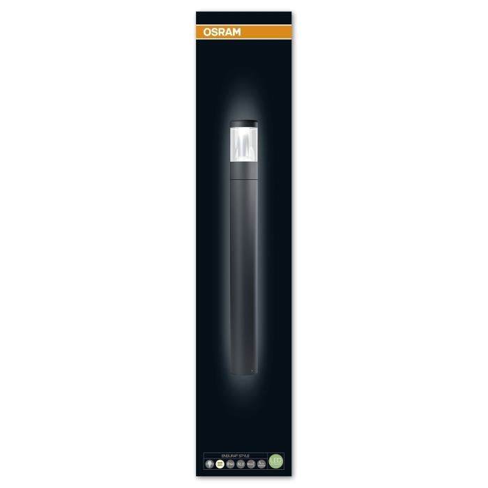 Endura Style Lanterne Borne Exterieure Endura Style 12 Watt 90cm Gris