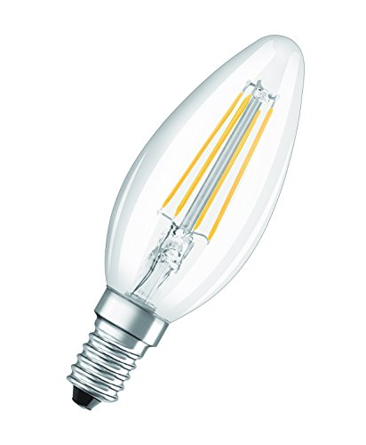 OSRAM Lot de 3 Ampoules LED E14 flamme claire 4 W equivalent a 40 W blanc chaud