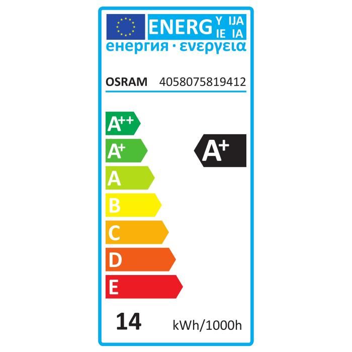 Osram Lot De 3 Ampoules Led E27 Standard Depolie 14 W Equivalent A 100 W Blanc Chaud