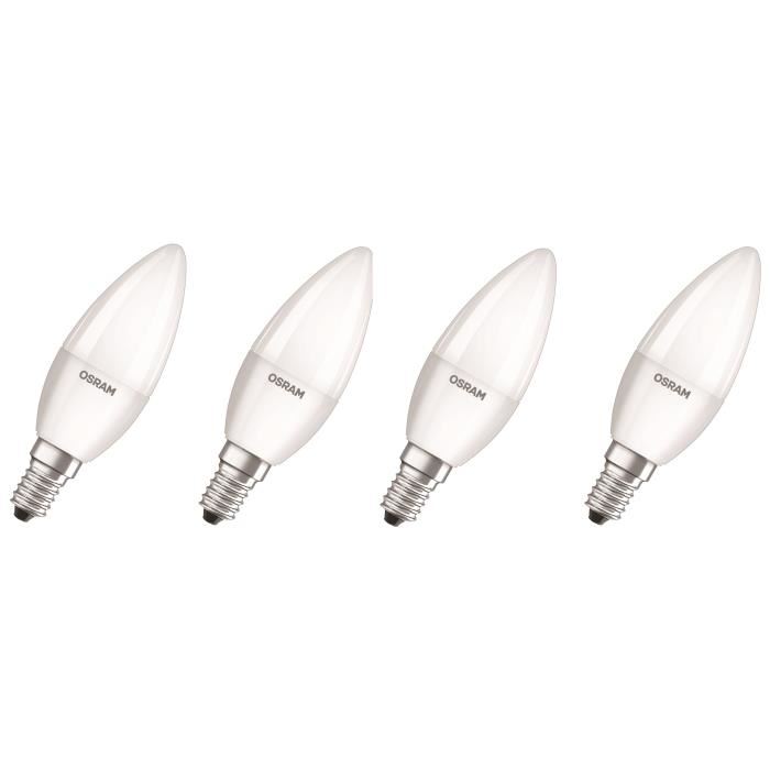 Osram Led Flamme Depolie Avec Radiateur 57w40w E14 Froid Lot De 4