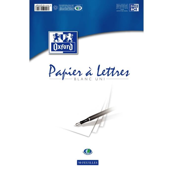 Hamelin Bloc Papier 50 Feuilles Velin 