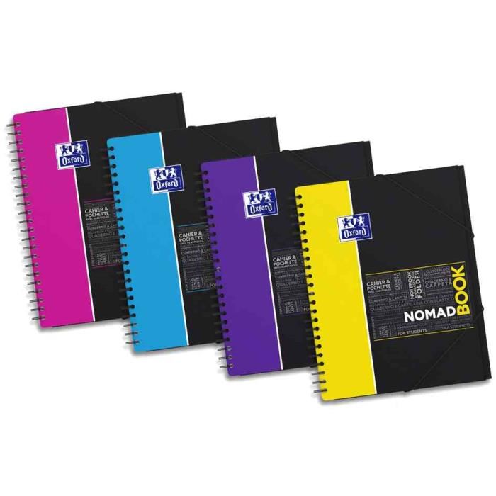 Oxford Cahier Nomadbook - Polypropylene - Avec Chemise Integree - 160 Pages - 24 X 31 Cm Ligne Etudiant