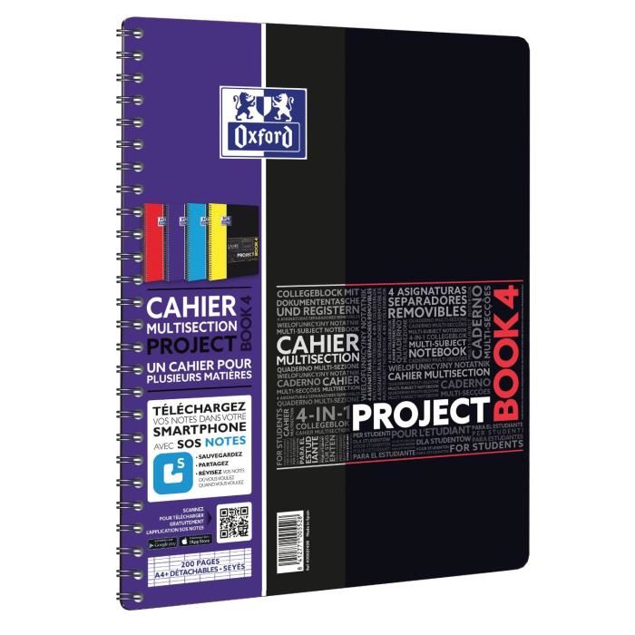 Oxford Projectbook Cahier A Spirales Fo ...