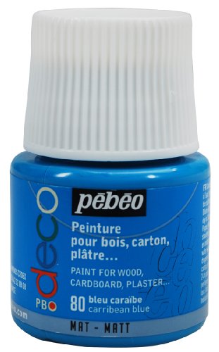 Peinture P.bo Deco Bleu Caraibe Mat 45ml Pebeo