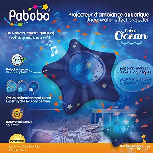 Veilleuse Pabobo Calm Ocean Effets Sous Marins 2 Modes Multicolore