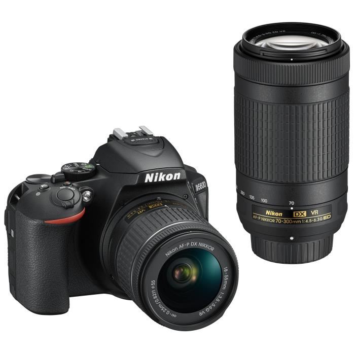 Pack Expert : Nikon D5600 + 2 Objectifs  Af-p 18-55 Vr + Af-p 70-300 Vr