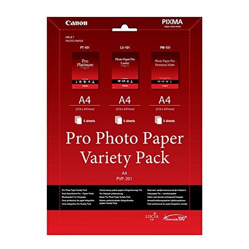 CANON Pack PVP 201 Variete Pro Pack LU 101 5 feuilles PT 101 5 feuilles PM 101 5 feuilles