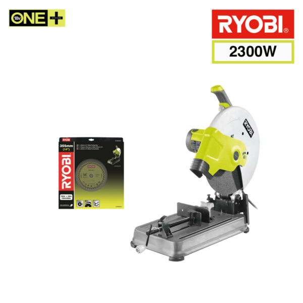 RYOBI Pack RYOBI Tronconneuse A Metaux Electrique 2300W 355mm ECO2335HG ryobi-pack-ryobi-tronconneuse-a-metaux-electrique-2300w-355mm-eco2335hg