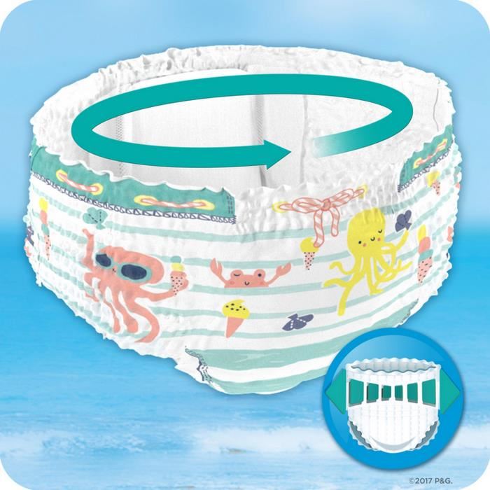 Pampers Splashers 11 Couches-culottes De Bain Jetables Taille 4-5 (9-15 Kg)