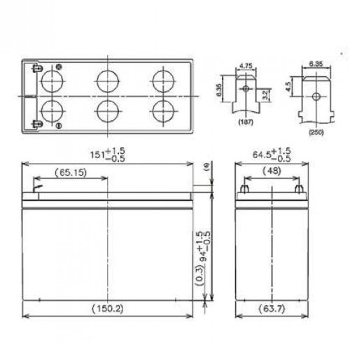 Panasonic - Batterie plomb AGM LC-R127R2...