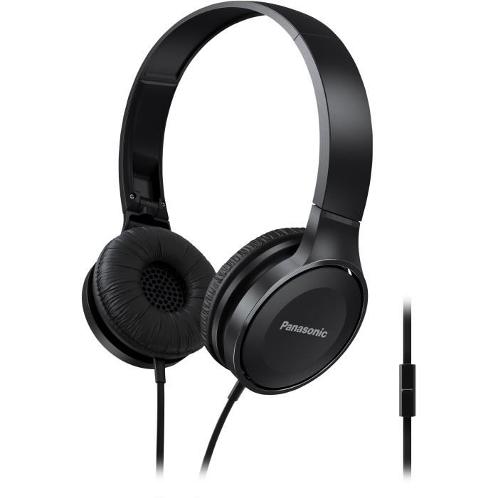 Panasonic Rp-hf100me-k Casque Stereo Hp 30mm Neodyme Pliable Coussinets Souples Noir