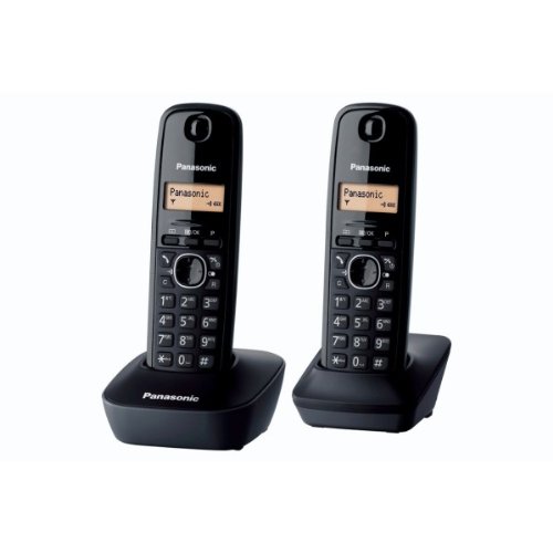 Panasonic KX TG1612FRH Duo Telephone Sans Fil Sans Repondeur Noir