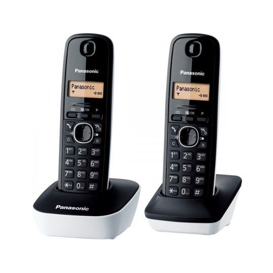 Panasonic Kx Tg1612frw Telephone Duo Sans Fil Dect Sans Repondeur Blanc
