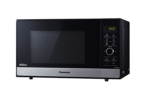 Panasonic Nn-gd38hssug | Four Micro-ondes Inverter Et Grill, 23 L, Acier Inoxydable, 1000 W, 17 Programmes, Grille Metallique, Noir