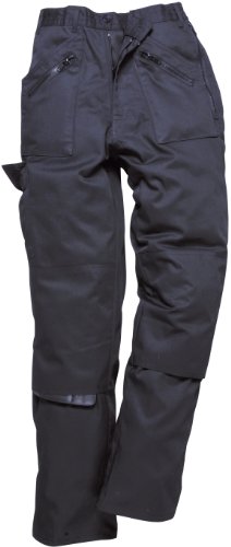 portwest Pantalon de Travail Femme noir poches genoux ACTION S687 noir XS