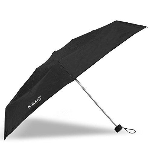 Isotoner Parapluie Compact Solide Ultra Deperlant A Ouverture Manuelle Noir Femme
