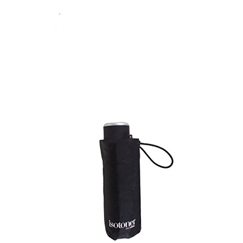Isotoner Parapluie Compact Solide Ultra Deperlant A Ouverture Manuelle Noir Femme