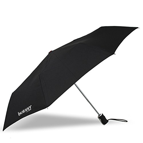 Isotoner Parapluie X-tra Solide Pliant Noir Homme