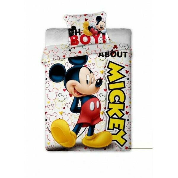 Disney Housse De Couette Mickey - 1 Place 140 X 200 Cm + 1 Taie D'oreiller 63 X 63 Cm - Multicolore
