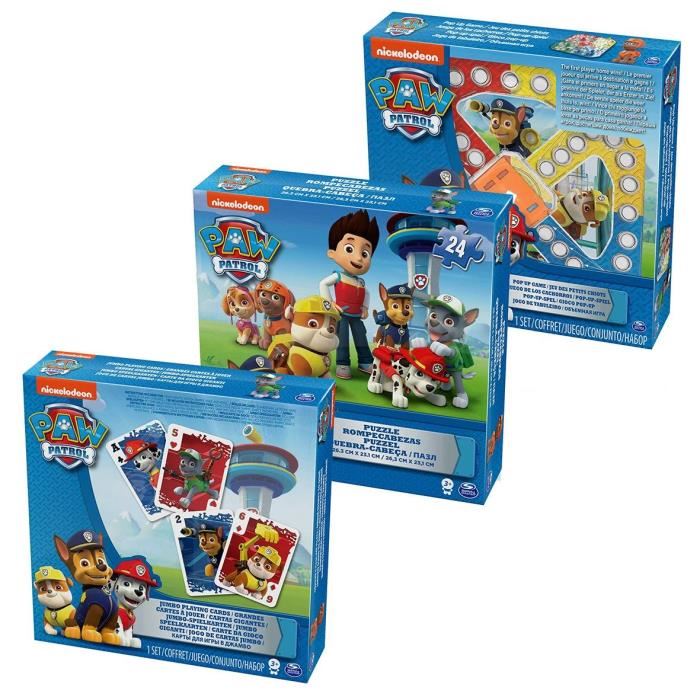 Pat Patrouille Pack Puzzles + Jeux Spinmaster Spinmaster