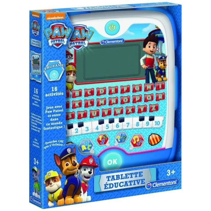 Tablette Educative Parlante Pat Patrouille - Clementoni - Mixte - A Partir De 4 Ans
