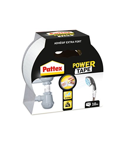 Adhesif super puissant Power tape Power Tape - Blanc - Longueur 10 m