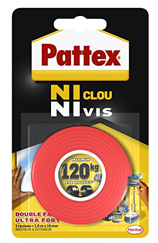 Pattex Adhesifs Fixation Ncnv 100kg 19mmx15m