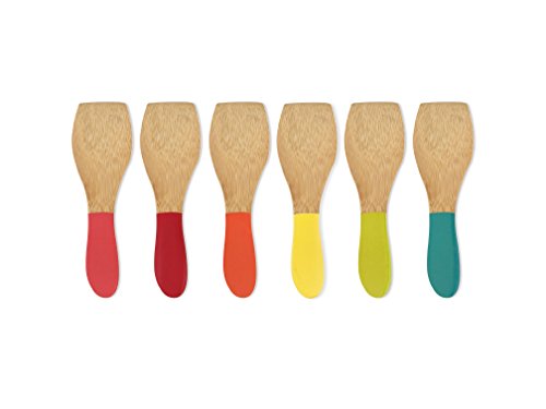 Set 6 spatules a raclette bambou Pebbly