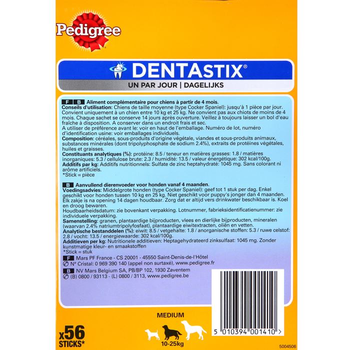 Pedigree Dentastix Batonnets - Pour Moyens Chiens - 1440 G