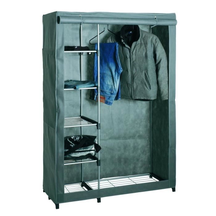 Penderie Souple Tama 50x116x173 Cm Alu Gris